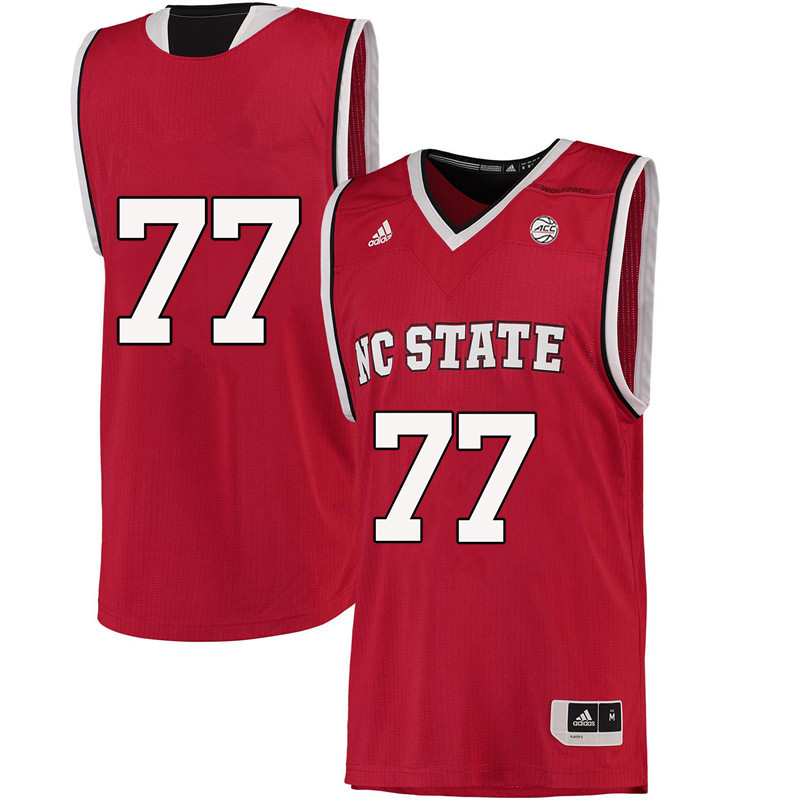 Men #77 Sam Ranzino NC State Wolfpack College Basketball Jerseys-Red